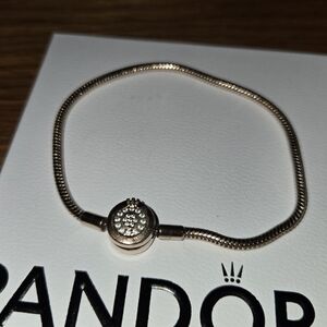 Pandora Rose Gold Bracelet with Sparkling Charm